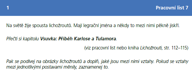 Lichožrouti - pracovní list 7